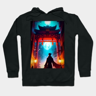 The Man Standing Japanese Torii Gate. Hoodie